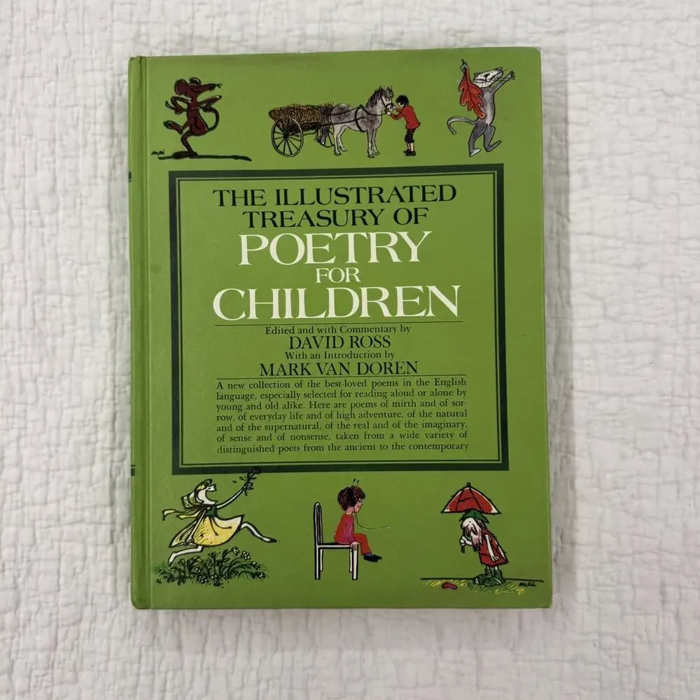 Vintage 1976 Illustrated Treasury Of Poetry For Children Hardcover Book